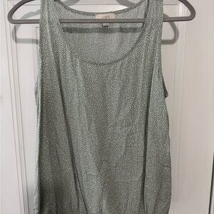LOFT Women's Mint Polka Dot Tank Top